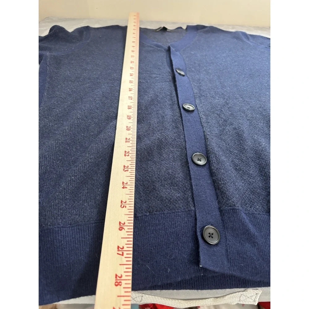 Banana Republic Mens 2012 Cardigan Sz‎ L Button Front Birdseye V Neck Wool Blend